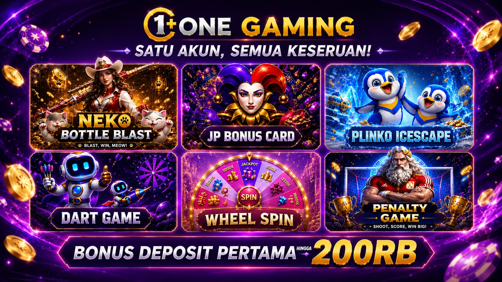 Pilihan game berhadiah saldo dari One Gaming